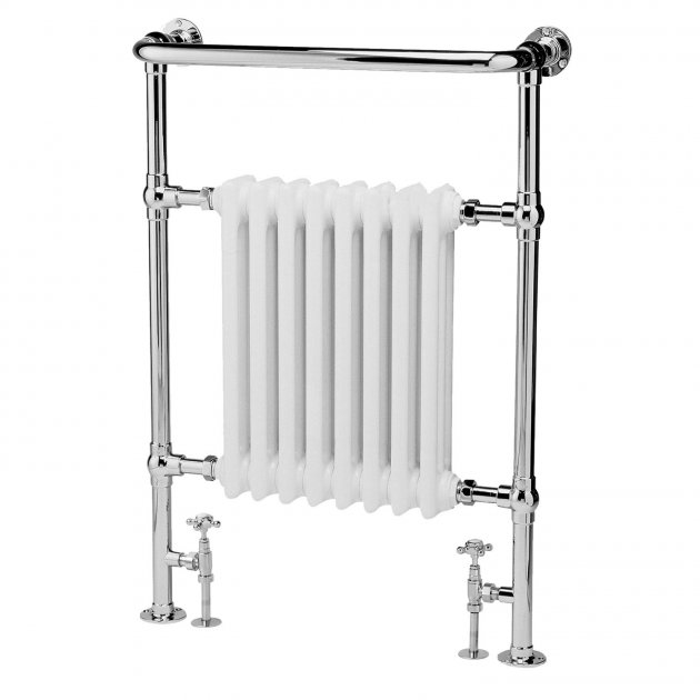 Bayswater Clifford Radiator Towel Rail 965mm High x 673mm Wide - White/Chrome - BAYR001