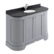 Bayswater Curved Vanity Unit 4 Doors 1200mm - Matt Black - BAYF464
