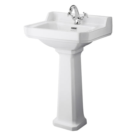 Bayswater Fitzroy 1 Tap Hole Pedestal Basin 560mm - White - BAYC005