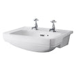 Bayswater Fitzroy 1 Tap Hole Semi Recessed Basin 560mm Wide - White - BAYC026