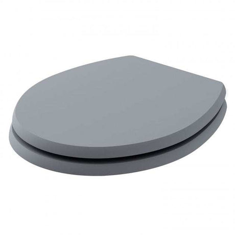 Bayswater Fitzroy Wood soft close toilet seat and cover in plummett grey with durable construction and modern design