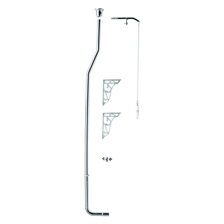 Bayswater High Level Flush Pipe Pack - Chrome - BAYA015