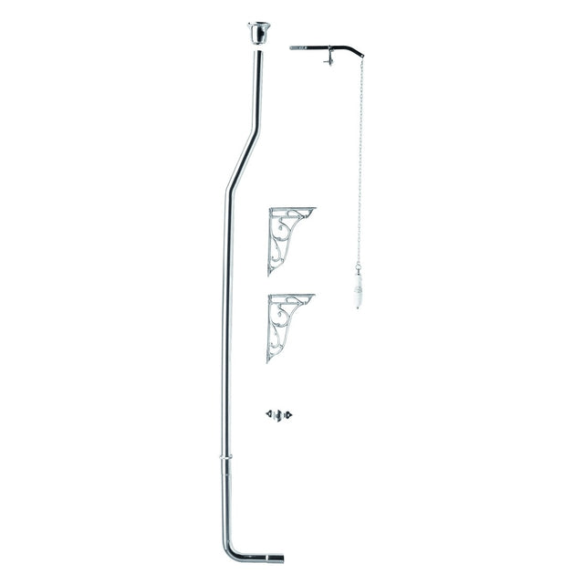 Bayswater High Level Flush Pipe Pack - Chrome - BAYA015