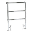 Bayswater Juliet Straight Floor Mounted Traditional Towel Rail 966mm x 676mm - Chrome - BAYR010