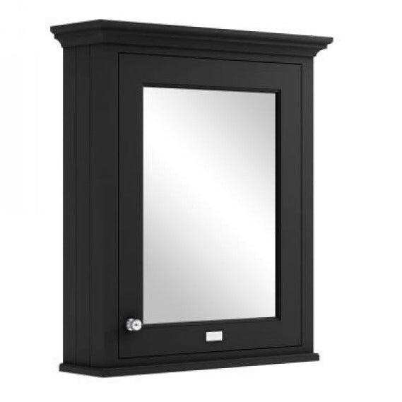 Bayswater Mirror Wall Cabinet 600mm x 750mm x 200mm - Matt Black - BAYF428