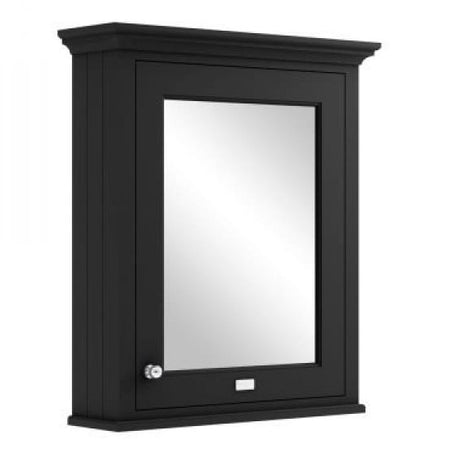 Bayswater Mirror Wall Cabinet 600mm x 750mm x 200mm - Matt Black - BAYF428