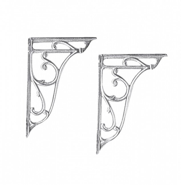 Bayswater Ornate Cistern Brackets - Chrome - BAYA016