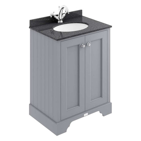 Bayswater 2-Door Vanity Unit Excluding Basin 600mm Wide - Plummett Grey - BAYF101