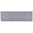 Bayswater Plummett Grey 1700mm wide MDF bath front panel with bevelled traditional design and plinth for height adjustment