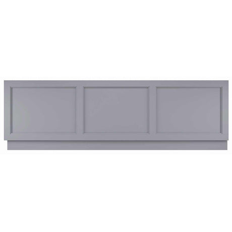 Bayswater Plummett Grey 1700mm wide MDF bath front panel with bevelled traditional design and plinth for height adjustment