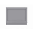 Bayswater MDF bath end panel in plummett grey, 700mm wide with bevelled design and adjustable plinth