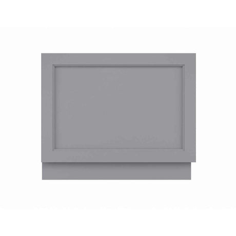 Bayswater MDF bath end panel in plummett grey, 700mm wide with bevelled design and adjustable plinth