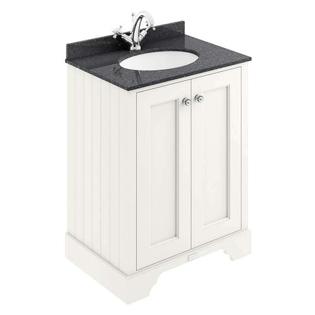 Bayswater 2-Door Vanity Unit Excluding Basin 600mm Wide - Pointing White - BAYF103