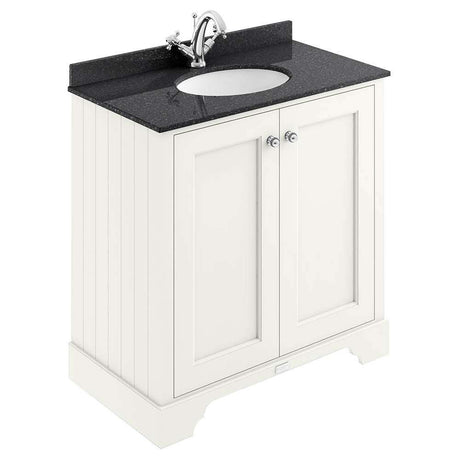 Bayswater 2-Door Vanity Unit Excluding Basin 800mm Wide - Pointing White -  BAYF106