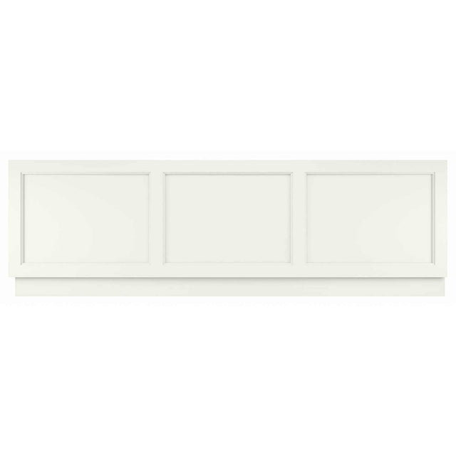 Bayswater MDF Bath front panel 1700mm wide with three recessed panels and white finish