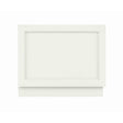 Bayswater MDF bath end panel 700mm wide in pointing white with bevelled-edge and adjustable plinth