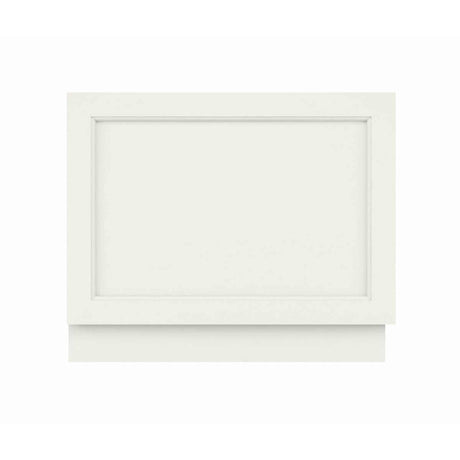 Bayswater MDF bath end panel 700mm wide in pointing white with bevelled-edge and adjustable plinth
