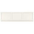 Bayswater MDF Bath Front Panel 1800mm wide in pointing white with three bevelled panels and adjustable plinth for rectangular baths