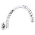 Bayswater Curved Wall Mounted Shower Arm in chrome finish with round backplate and brass construction