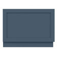 Bayswater MDF Bath End Panel 800mm wide in Stiffkey Blue with bevelled retro design and adjustable plinth