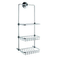 Bayswater Traditional 3-Tier Shower Tidy chrome brass wall-mounted with decorative ball joints and three storage tiers