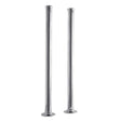 Bayswater Traditional chrome freestanding bath tap stand pipes set of two with durable brass design and collars