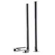 Bayswater Traditional Bath Tap chrome adjustable pipe shrouds with smooth round design and durable brass construction
