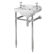 Bayswater Traditional Chrome Basin frame with adjustable steel wash stand and classic ball joint design for retro bathrooms