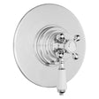 Bayswater Traditional Dual Concealed Concentric Shower Valve - White/Chrome - BAYS192