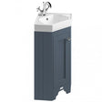 Bayswater Corner Vanity Unit 1 Door - Stiffkey Blue - BAYF176