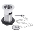 Bayswater Traditional chrome slotted basin waste with brass plug and chain