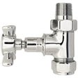 Bayswater Victorian Straight Crosshead Radiator Valve Pair - Chrome - BAYV103