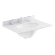 Bayswater Marble Top 3 Tap Hole Furniture Basin 600mm Wide - White - BAYC225