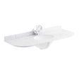 Bayswater White Marble Top 1 Tap Hole Curved Furniture Basin 1200mm Wide - BAYC240