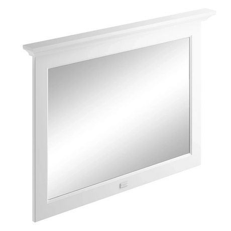 Bayswater Flat Bathroom Mirror 1000mm Wide - Pointing White - BAYF186