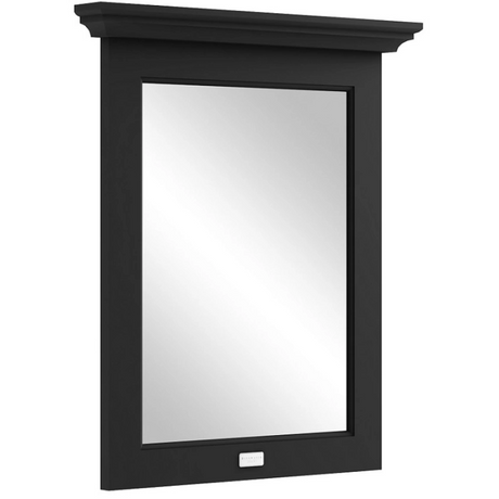 Bayswater Flat Mirror 600mm x 694mm - Matt Black - BAYF422