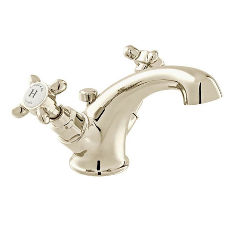 Vado Axbridge Mono Basin Mixer Tap with A Pop Up Basin Waste - Bright Nickel - BC - AXB - 100 - BN - TAP 'N' SHOWER