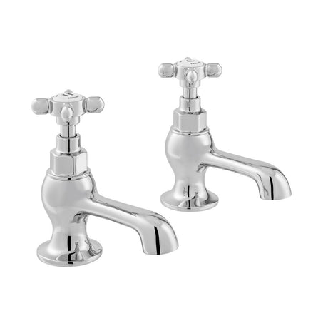 Vado Axbridge Basin Pillar Taps with Cross Handles - Chrome - BC-AXB-106-CP