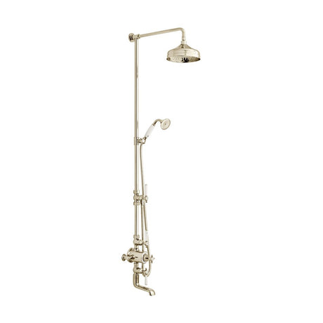Vado Axbridge 3 Outlet Exposed Thermostatic Shower Column with Bath Spout - Bright Nickel - BC-AXB-123/RRK-BN