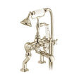 Vado Axbridge Cross Handles Bath Mixer Tap With Shower Kit - Bright Nickel - BC-AXB-131-BN