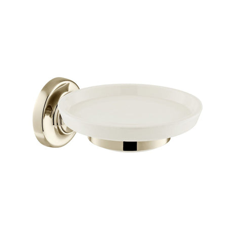 Vado Axbridge Ceramic Soap Dish and Holder - Polished Nickel - BC-AXB-182-BN