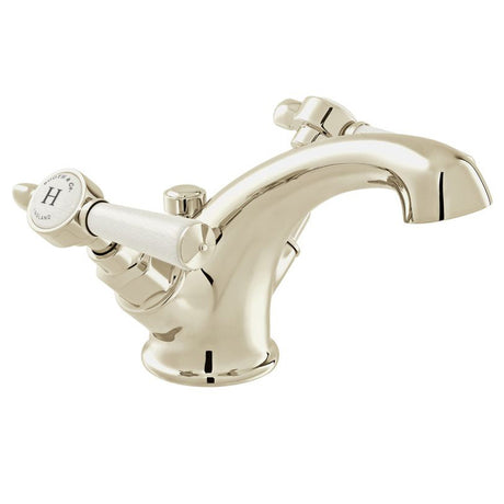 Vado Axbridge Mono Basin Mixer Tap with A Pop Up Basin Waste - Bright Nickel - BC-AXB-200-BN