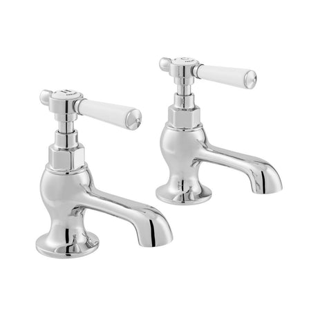 Vado Axbridge Basin Pillar Taps with Lever Handles - Polished Chrome - BC-AXB-206-CP