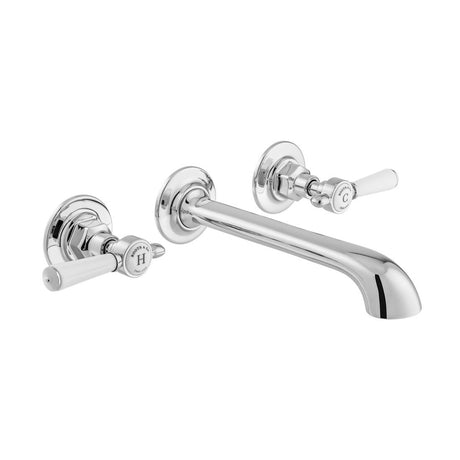  Vado Axbridge Wall Mounted Basin Mixer Tap with Lever Handles - Polished Chrome - BC-AXB-209-CP