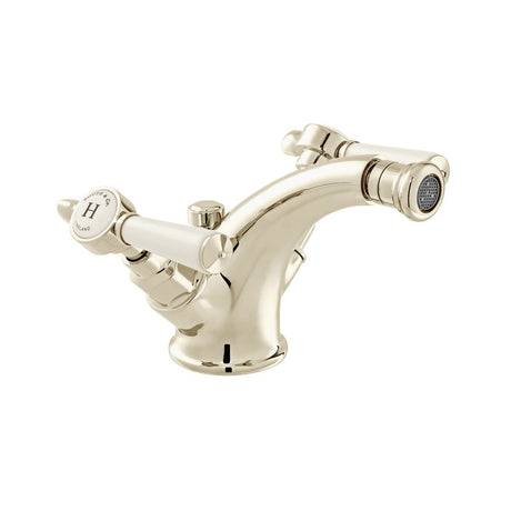 Vado Axbridge Lever Handles Mono Bidet Mixer with A Pop Up Basin Waste - Bright Nickel - BC - AXB - 210 - BN - TAP 'N' SHOWER