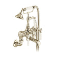 Vado Axbridge Lever Handles Wall Mounted Bath Mixer Tap With Shower Kit - Bright Nickel - BC-AXB-220-BN