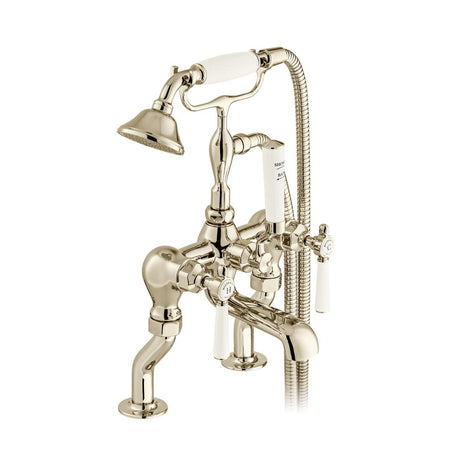 Vado Axbridge Lever Handles Bath Mixer Tap With Shower Kit - Bright Nickel - BC-AXB-231-BN