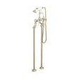 Vado Axbridge Lever Handles Freestanding Bath Mixer Tap With Shower Kit - Bright Nickel - BC - AXB - 233 - BN - TAP 'N' SHOWER