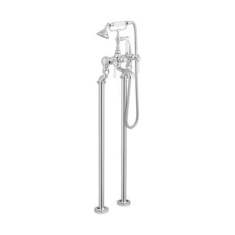 Vado Axbridge Lever Handles Freestanding Bath Mixer Tap With Shower Kit - Polished Chrome - BC - AXB - 233 - CP - TAP 'N' SHOWER