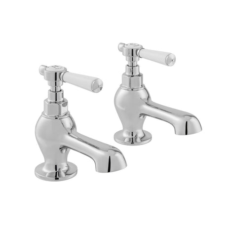 Vado Axbridge Lever Handles Bath Pillar Taps - Polished Chrome - BC - AXB - 236 - CP - TAP 'N' SHOWER